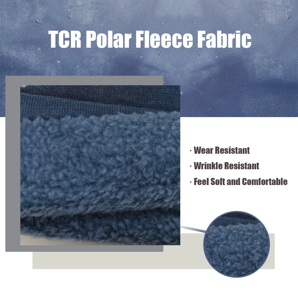 TCR Polar Fleece Knitted Fabric Napped Fabric for Hoody &amp; Sweatshirt 50/12/38 Polyester Cotton Rayon 4 Way Stretch Microfiber Fleece Brushed Terry Towel Fabric