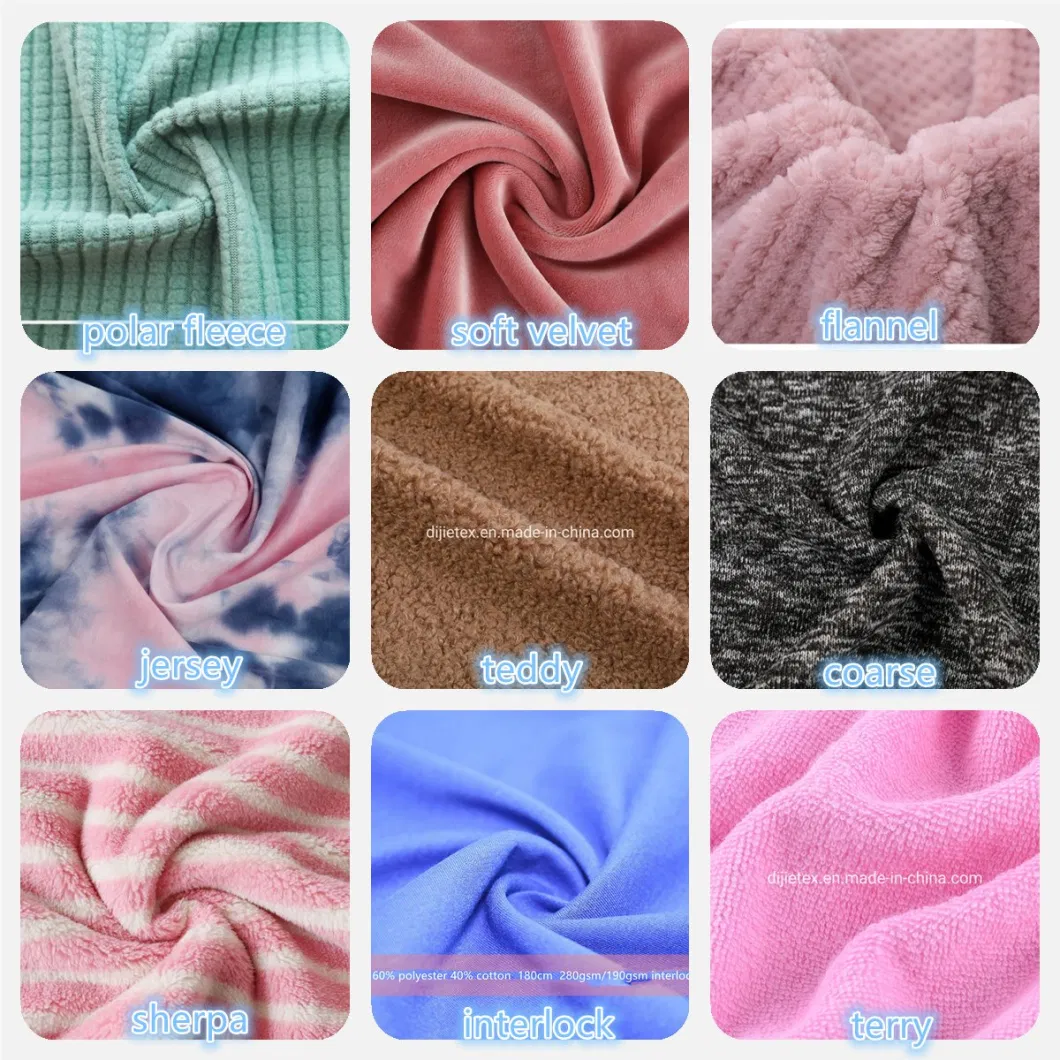 100% Polyester Printing Circle Yarn Knitted Terry Polar Fleece Teddy Velvet Fabric for Garment