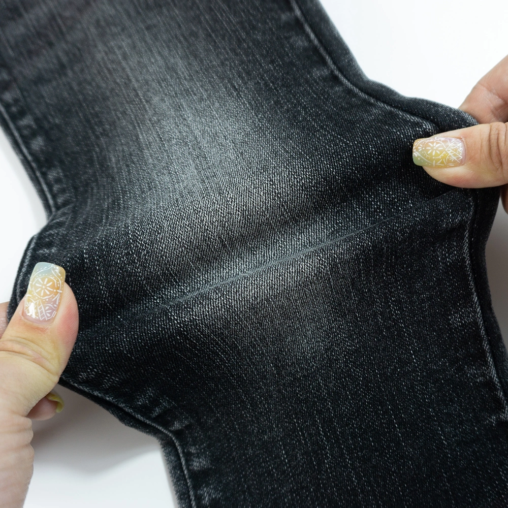 Mercerized Black Denim Fabric with Stretch Jeans Fabric for Legging