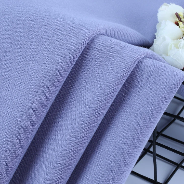 Soft 100% Organic Bamboo Woven Purple Smooth Plants Sustainable Scuba Knit Fabrics