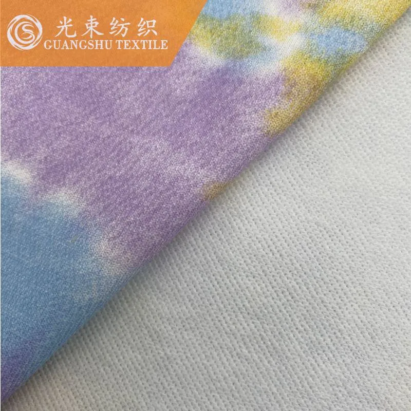 Cotton Polyester Digital Print Knitted Terry Fabric for Hoddies