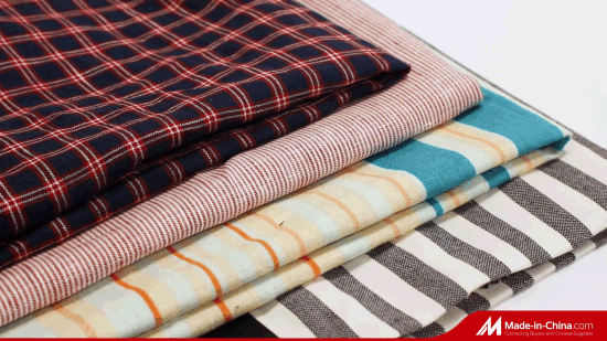 High Quality Linen Viscose Yarn Dyed Ribbon Single Jersey Fabric
