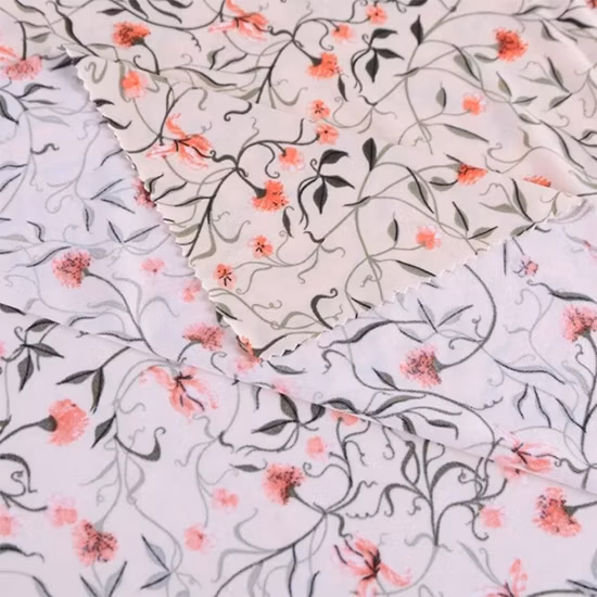 Bamboo Spandex Grid Digital Printed Kintted Single Jersey Fabric